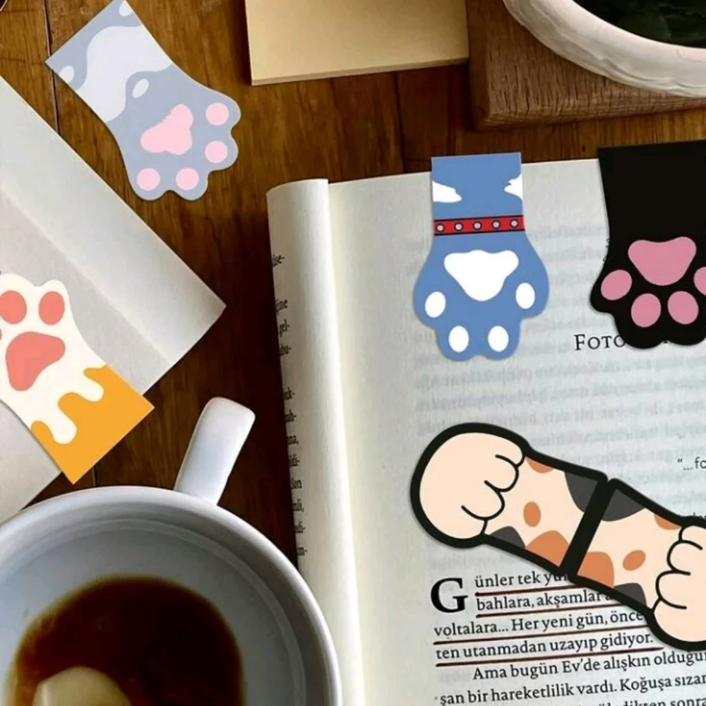 Cat Paws Magnetic Bookmark Set Of 5